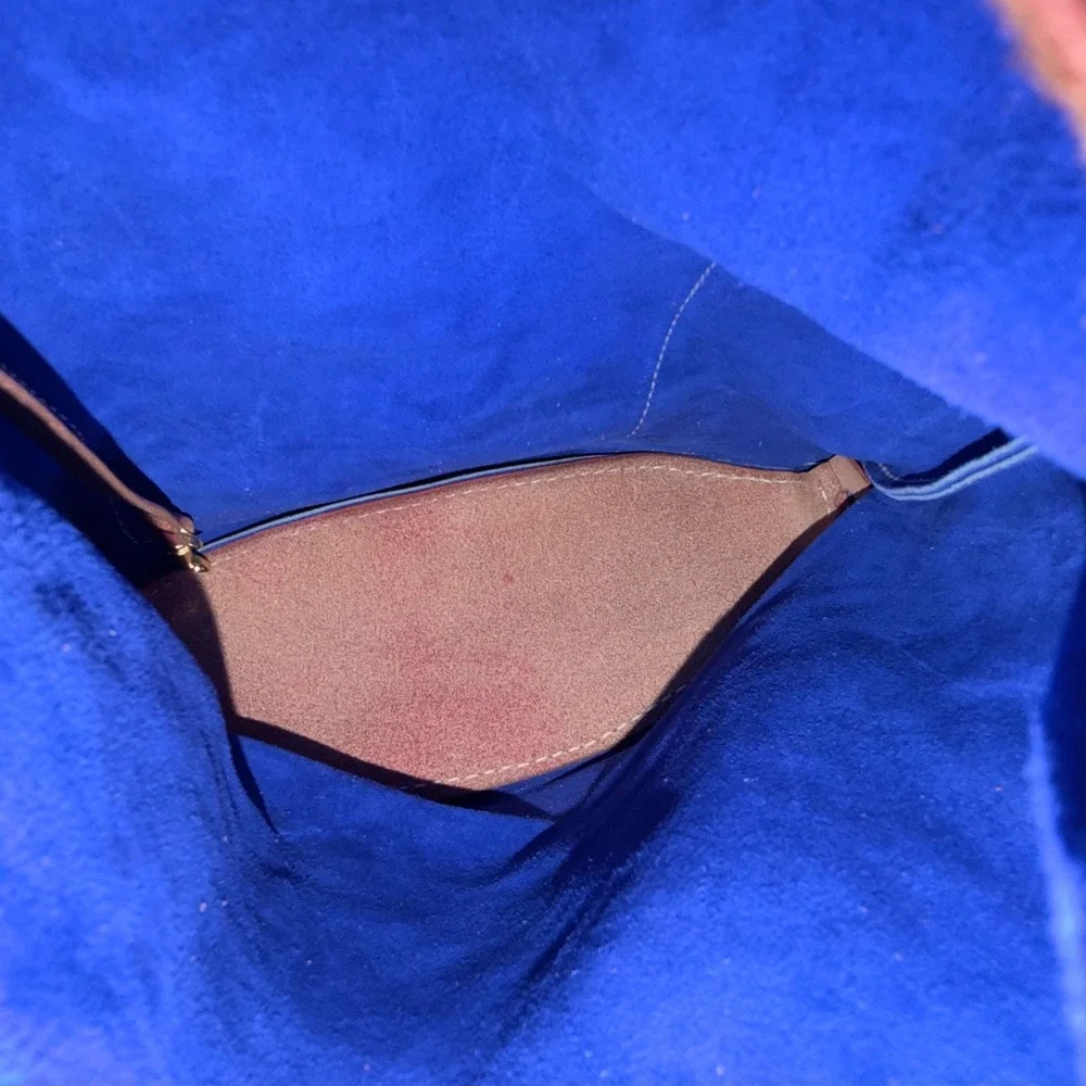 Rivet Leatherworks‎ Drawstring Convertible Backpack Cobalt Blue Pink Suede Boho